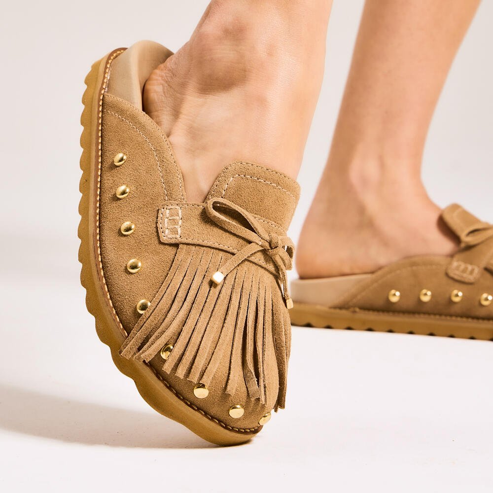 Clog Couro Nude Cecconello 2909001-2 Bege 2