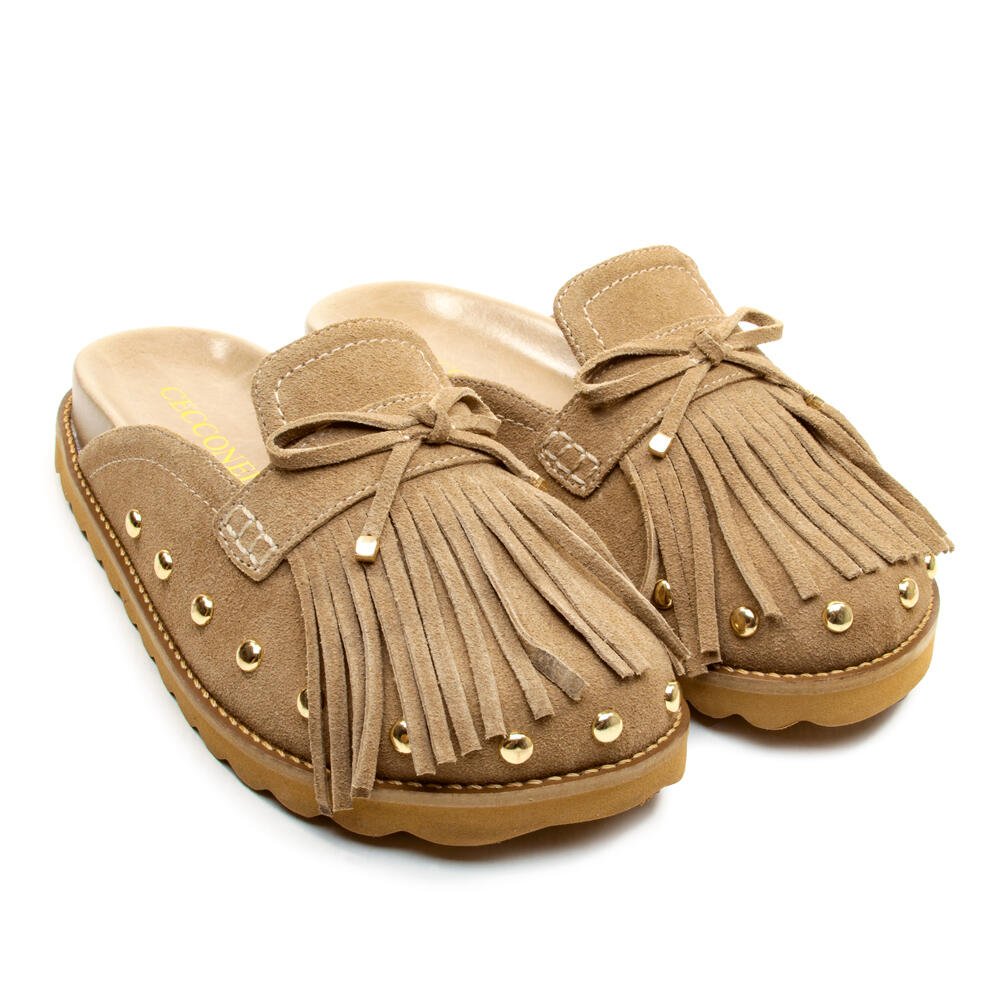 Clog Couro Nude Cecconello 2909001-2 Bege 5