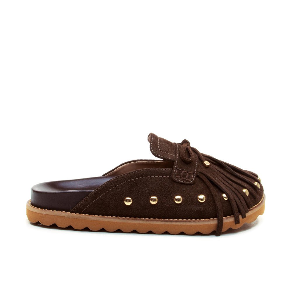 Clog Couro Marrom Cecconello 2909001-1