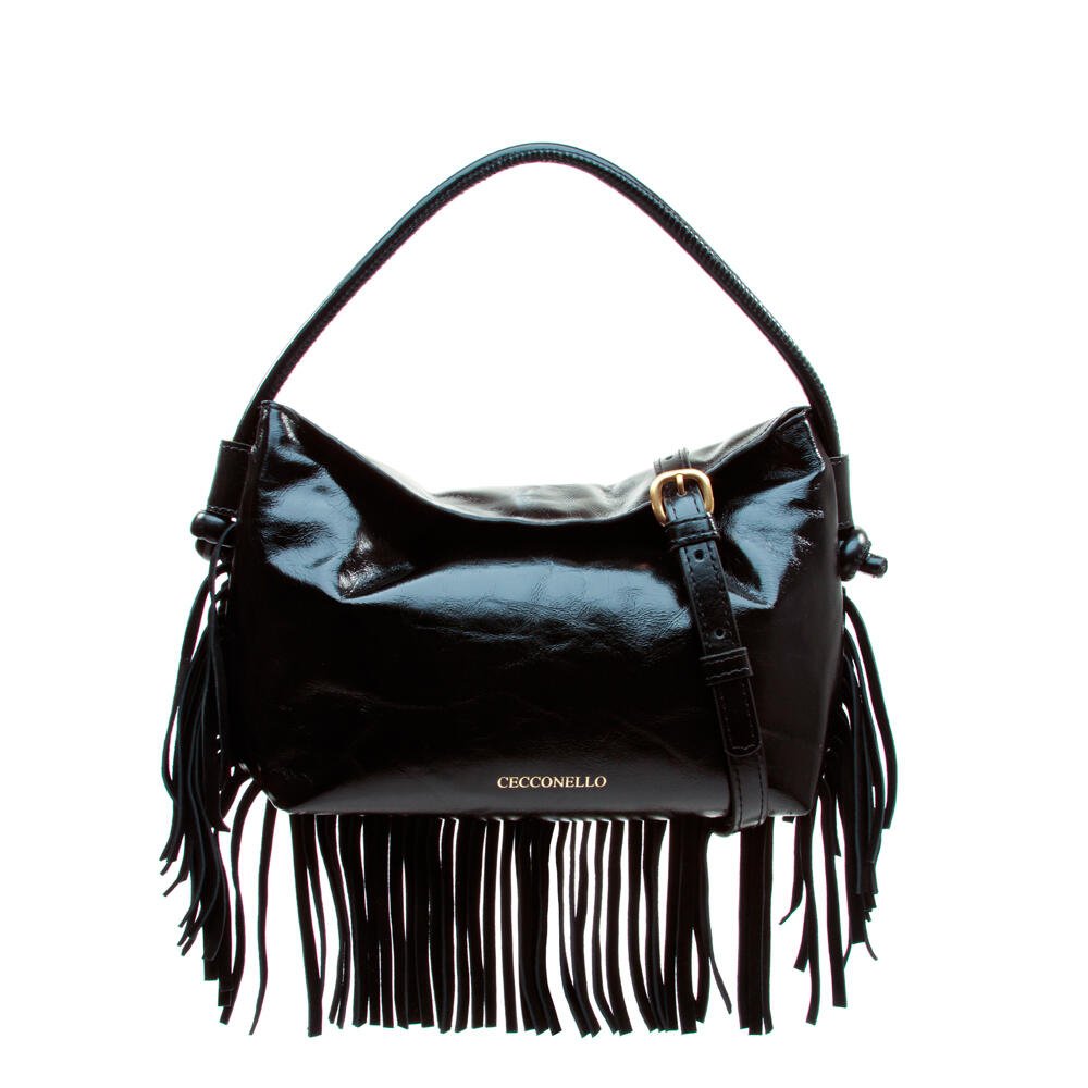 Bolsa Couro Preto Cecconello C2643-3