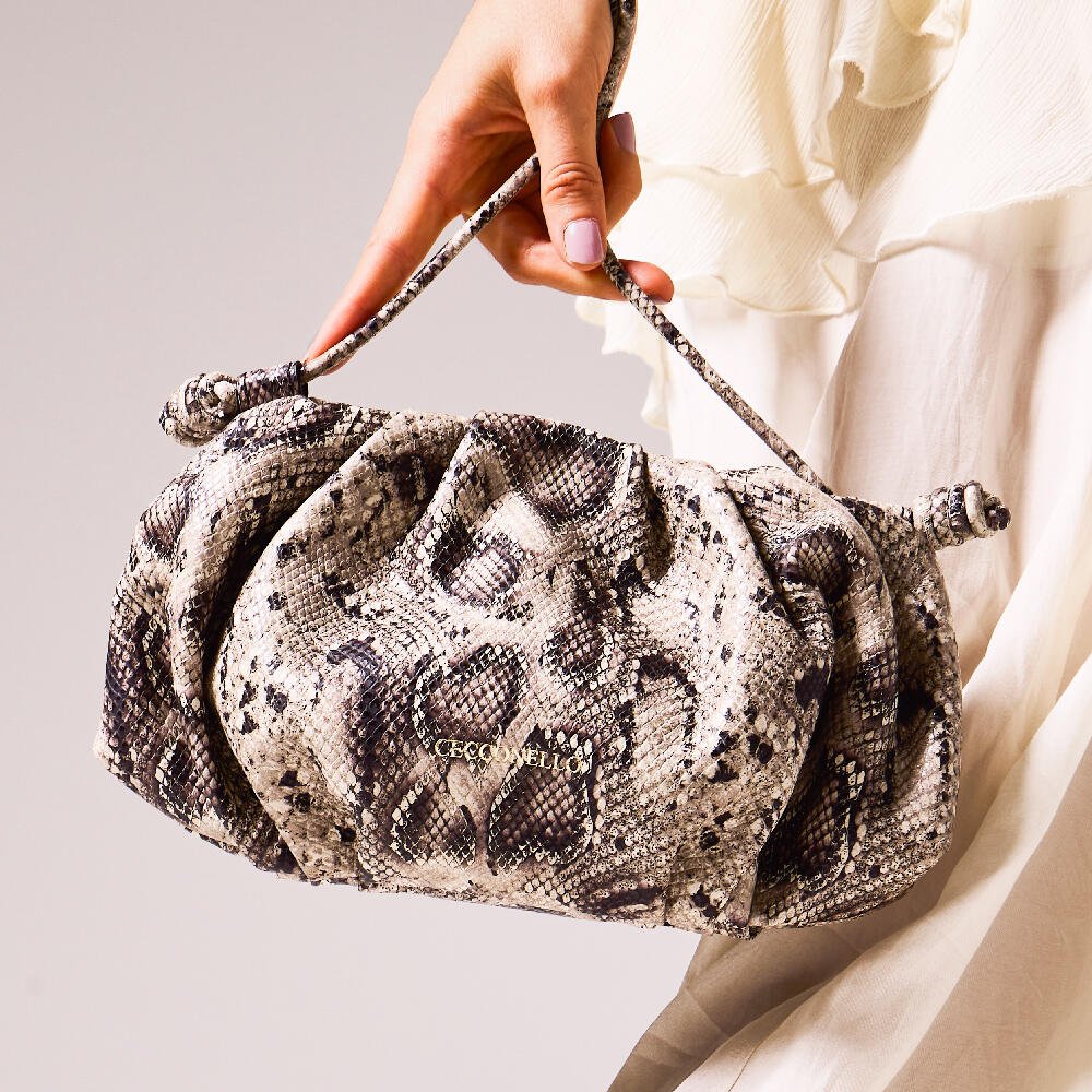 Bolsa Jess Couro Off White Cecconello C2938-13 Animal Print 2