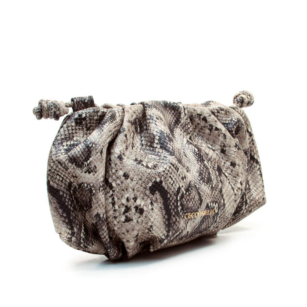 Bolsa Jess Couro Off White Cecconello C2938-13 Animal Print 3
