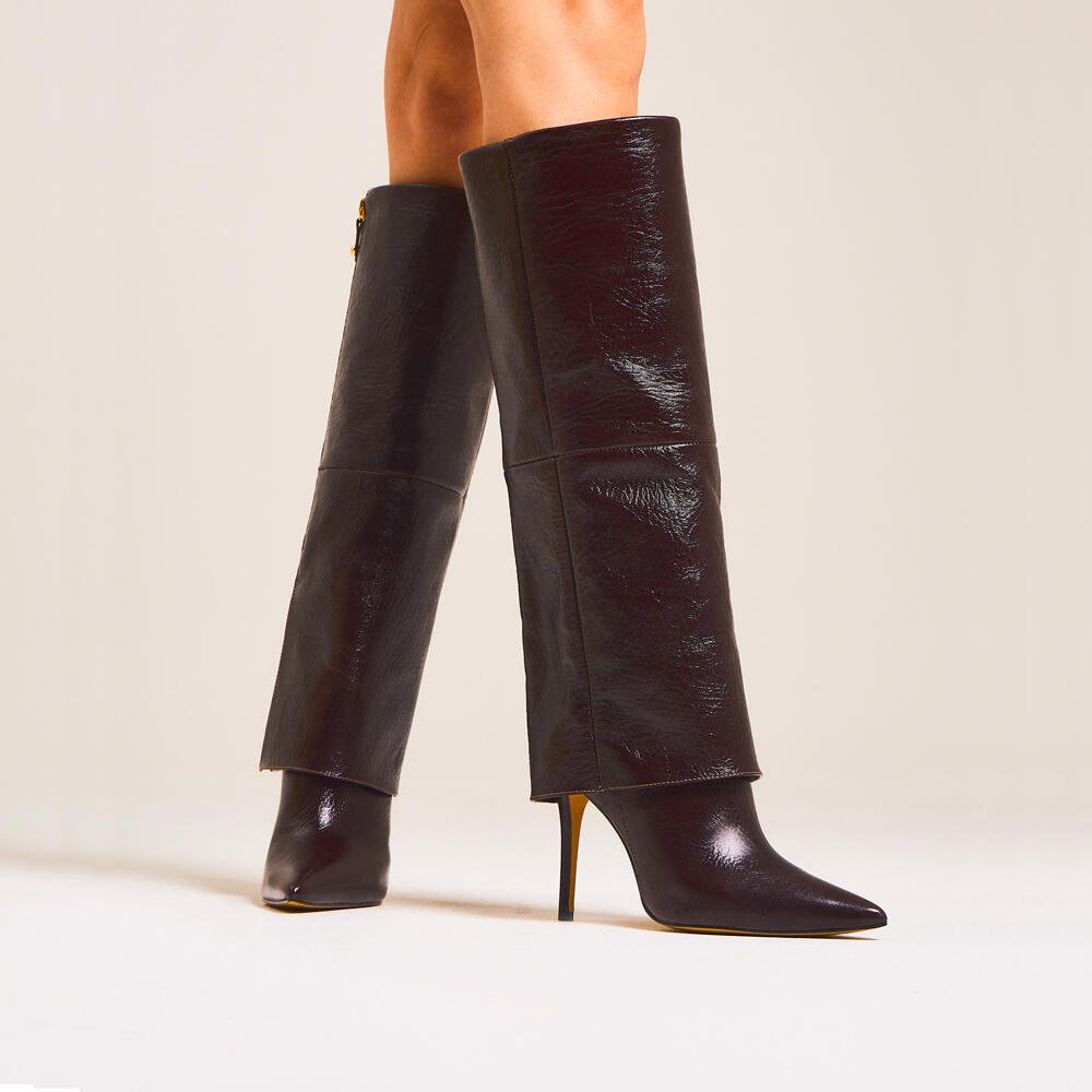 Bota Couro Marrom Cano Longo Cecconello 2624001-14 Marrom 2