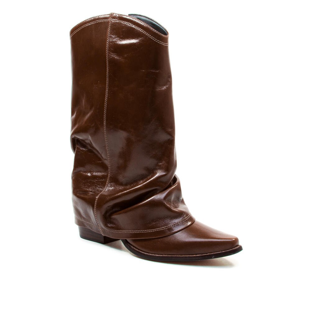Bota Couro Marrom Cano Médio Cecconello 2619006-10 Marrom 3
