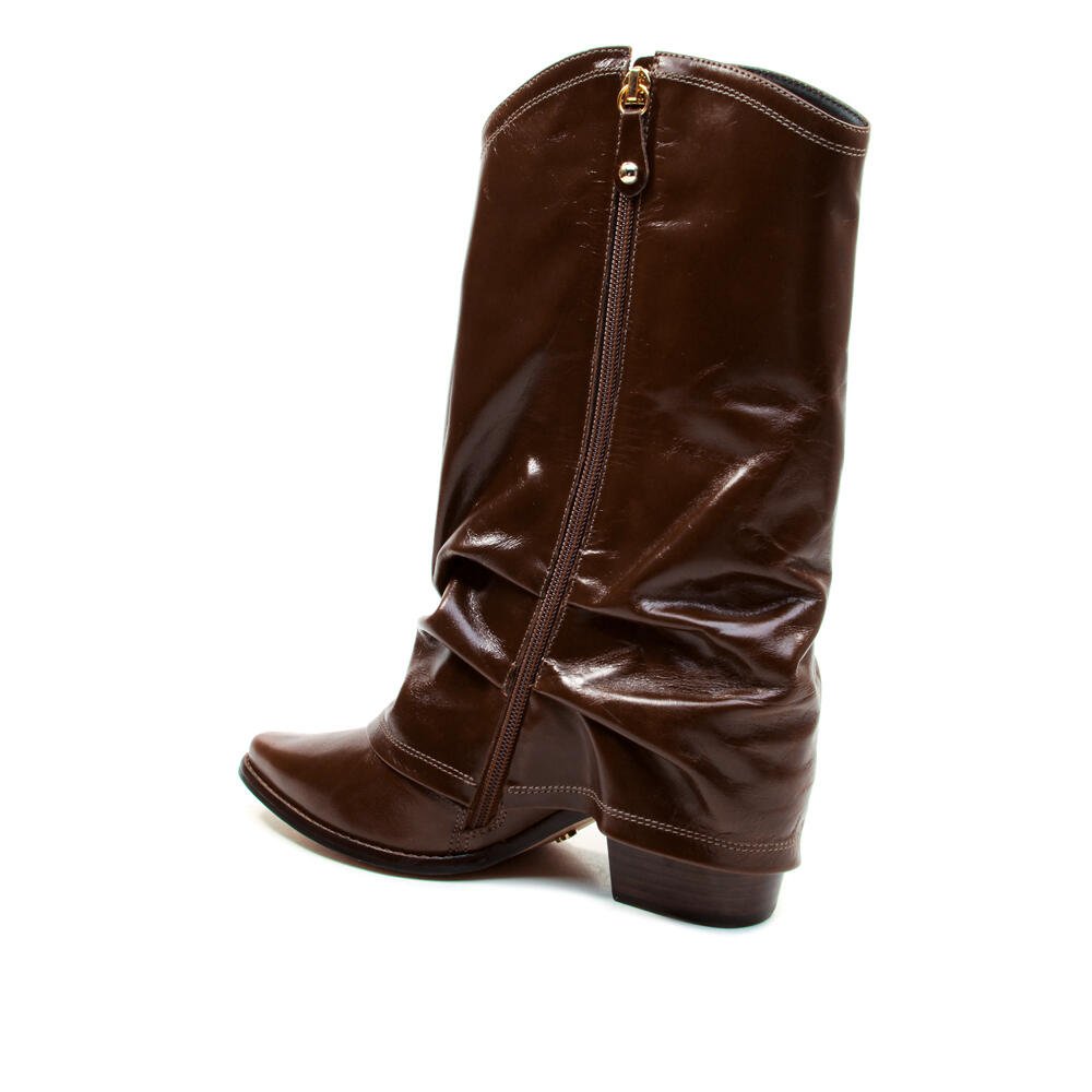 Bota Couro Marrom Cano Médio Cecconello 2619006-10 Marrom 4