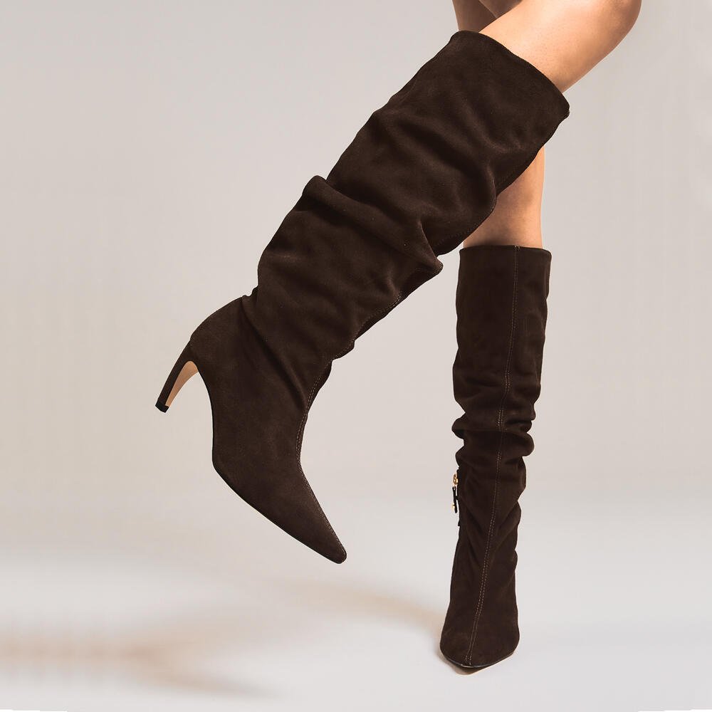 Bota Couro Marrom Cano Longo Cecconello 2625001-7 Marrom 2