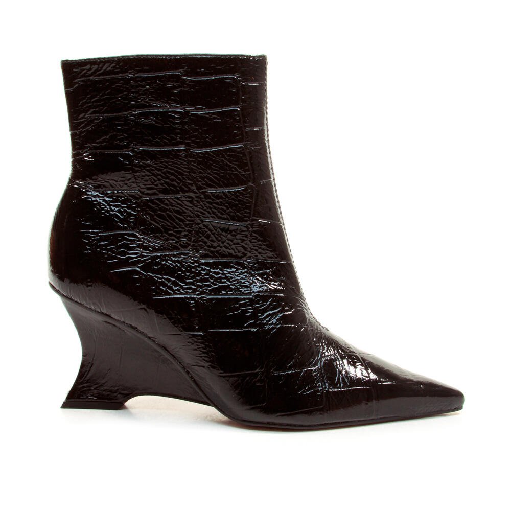 Bota Couro Preto Cano Curto Cecconello 2880005-2