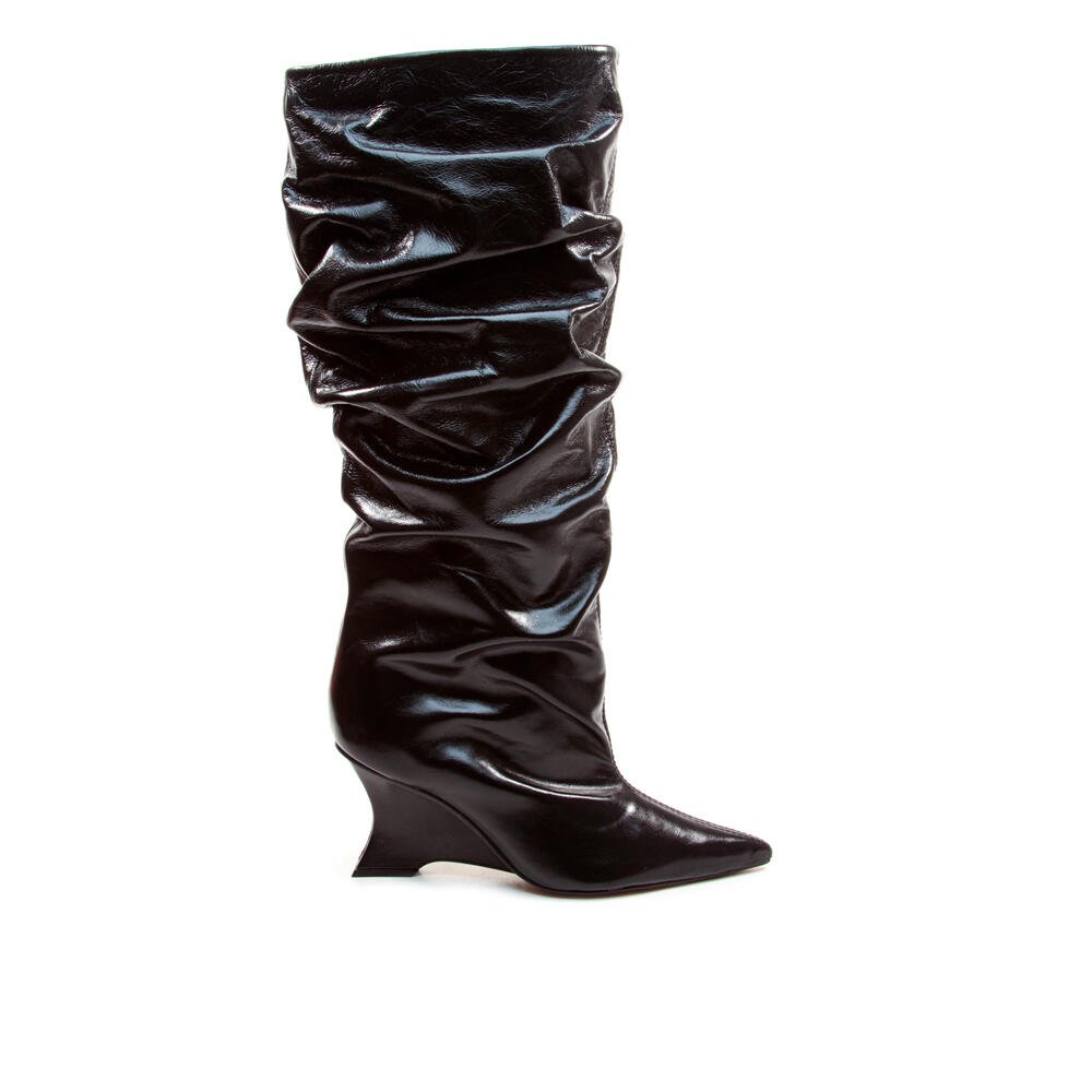 Bota Couro Preto Cano Longo Cecconello 2880007-1