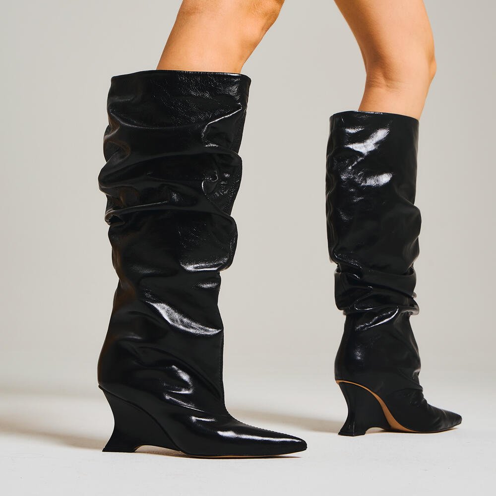 Bota Couro Preto Cano Longo Cecconello 2880007-1 Preto 2