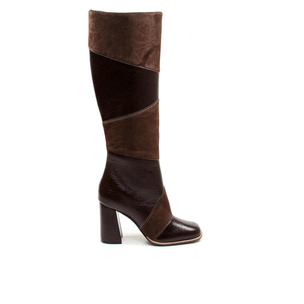 Bota Couro Marrom Cano Longo Cecconello 2924001-1