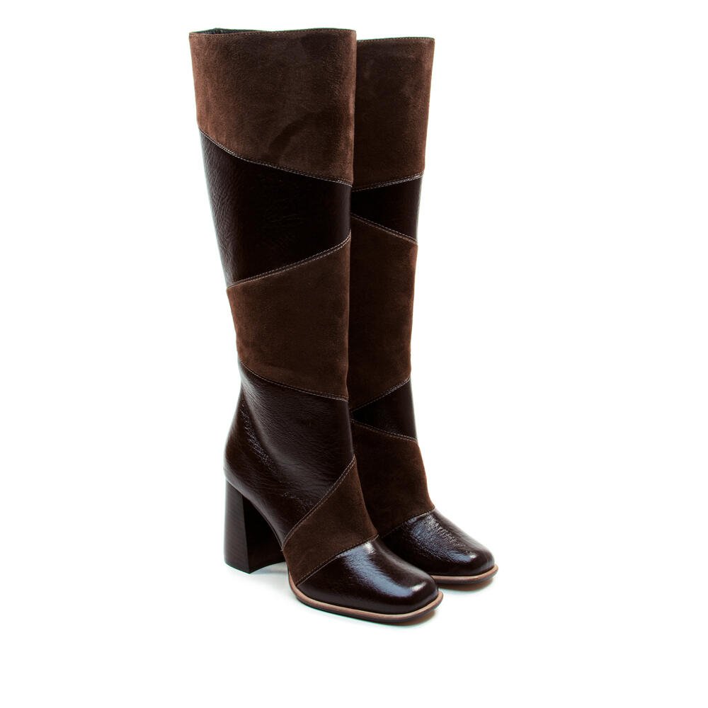 Bota Couro Marrom Cano Longo Cecconello 2924001-1 Marrom 5