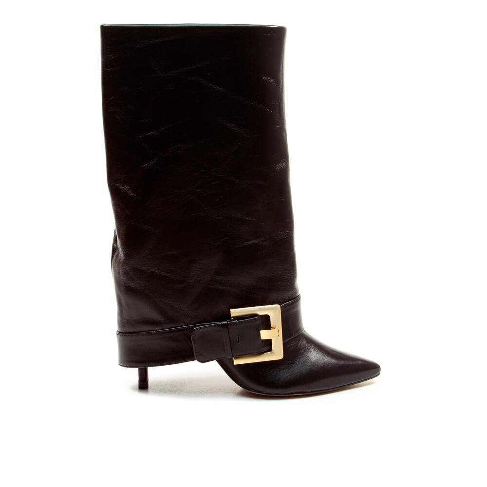 Bota Couro Preto Cano Médio Cecconello 2886001-1