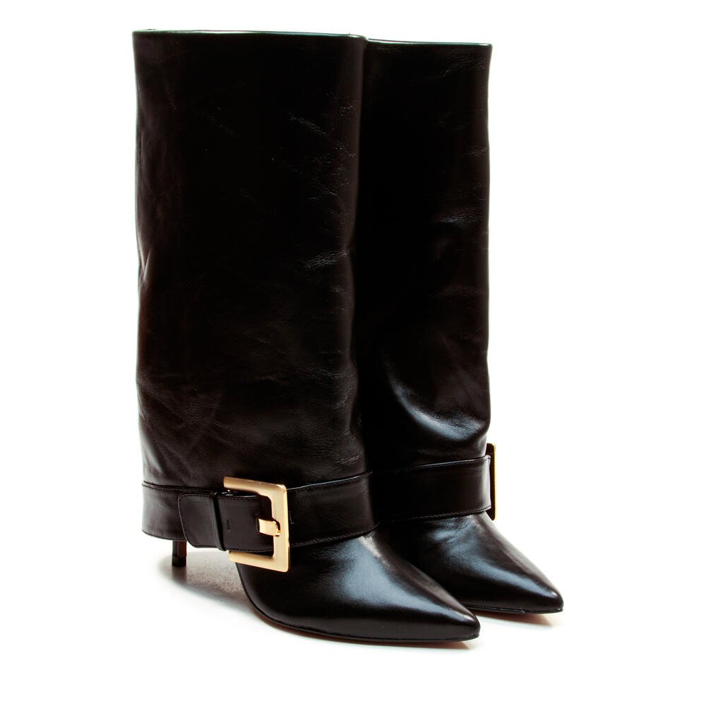 Bota Couro Preto Cano Médio Cecconello 2886001-1 Preto 5