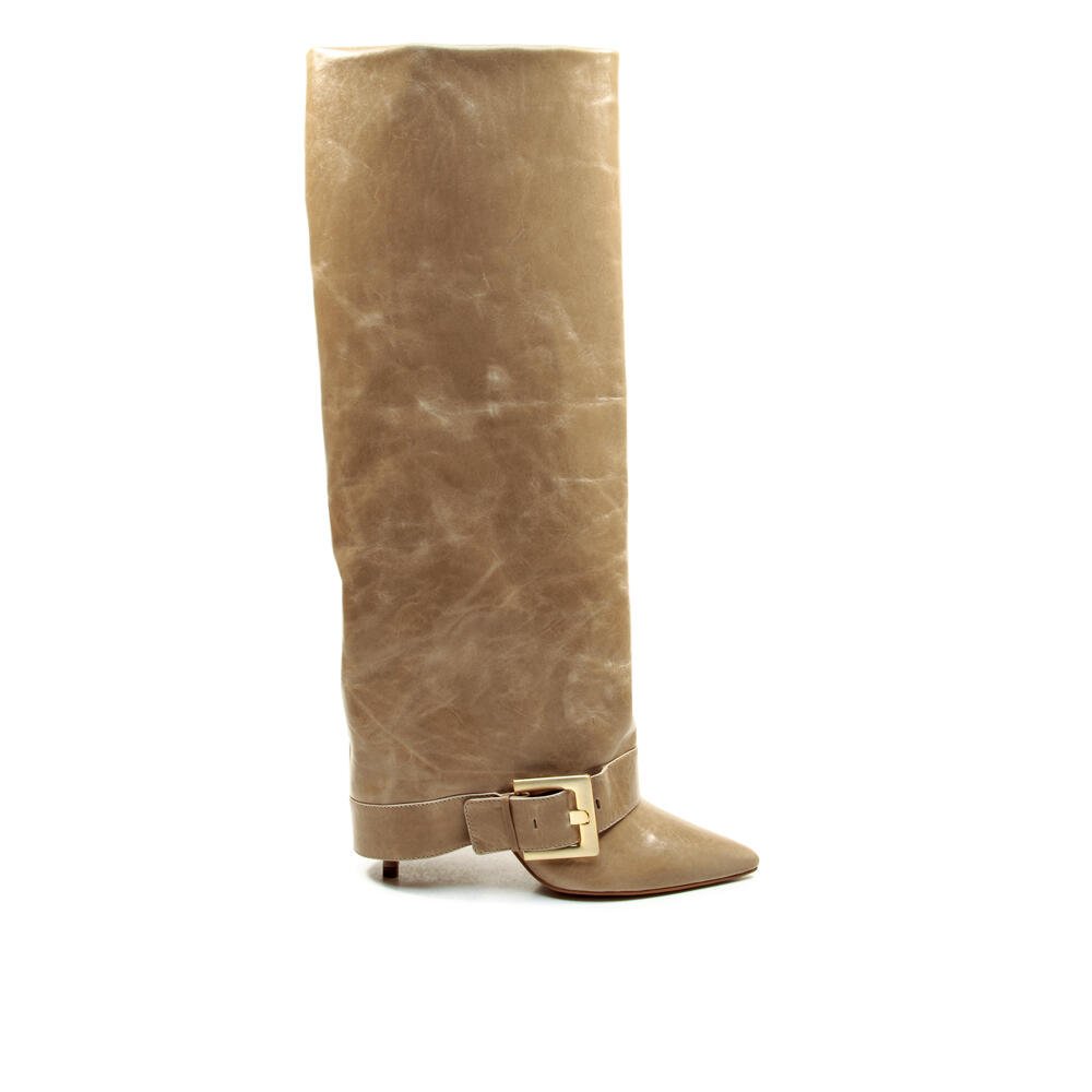 Bota Couro Nude Cano Longo Cecconello 2886002-3