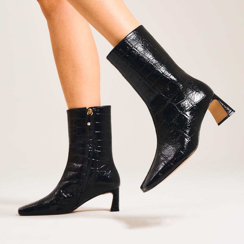 Bota Couro Preto Cano Curto Cecconello 2949001-1 Preto 2