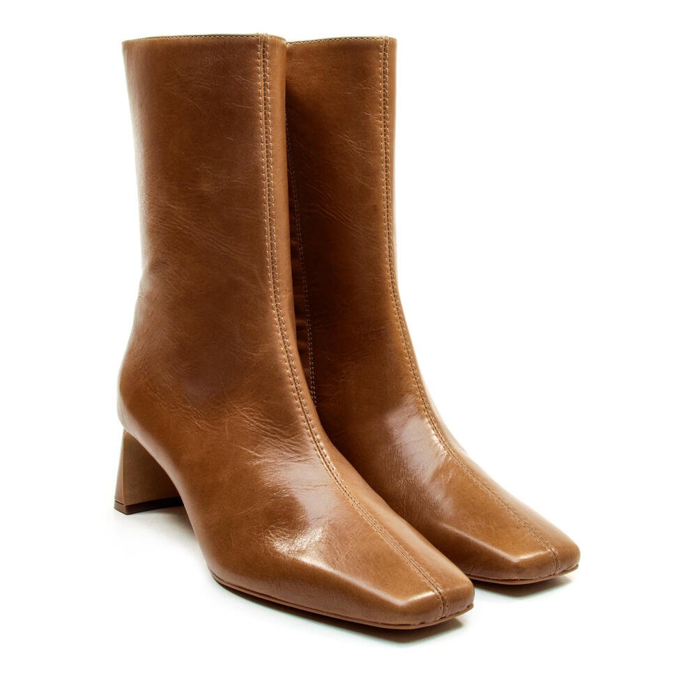 Bota Couro Marrom Cano Curto Cecconello 2949001-3 Marrom 4