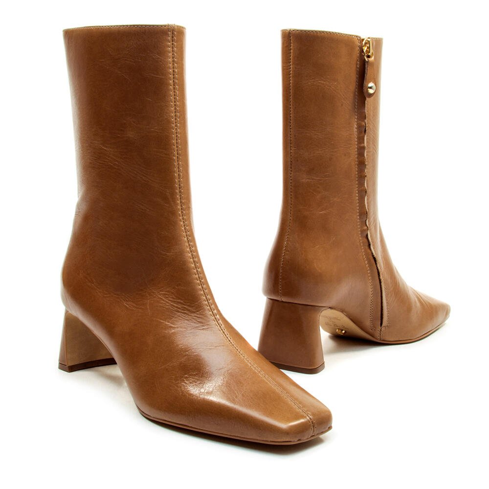 Bota Couro Marrom Cano Curto Cecconello 2949001-3 Marrom 5