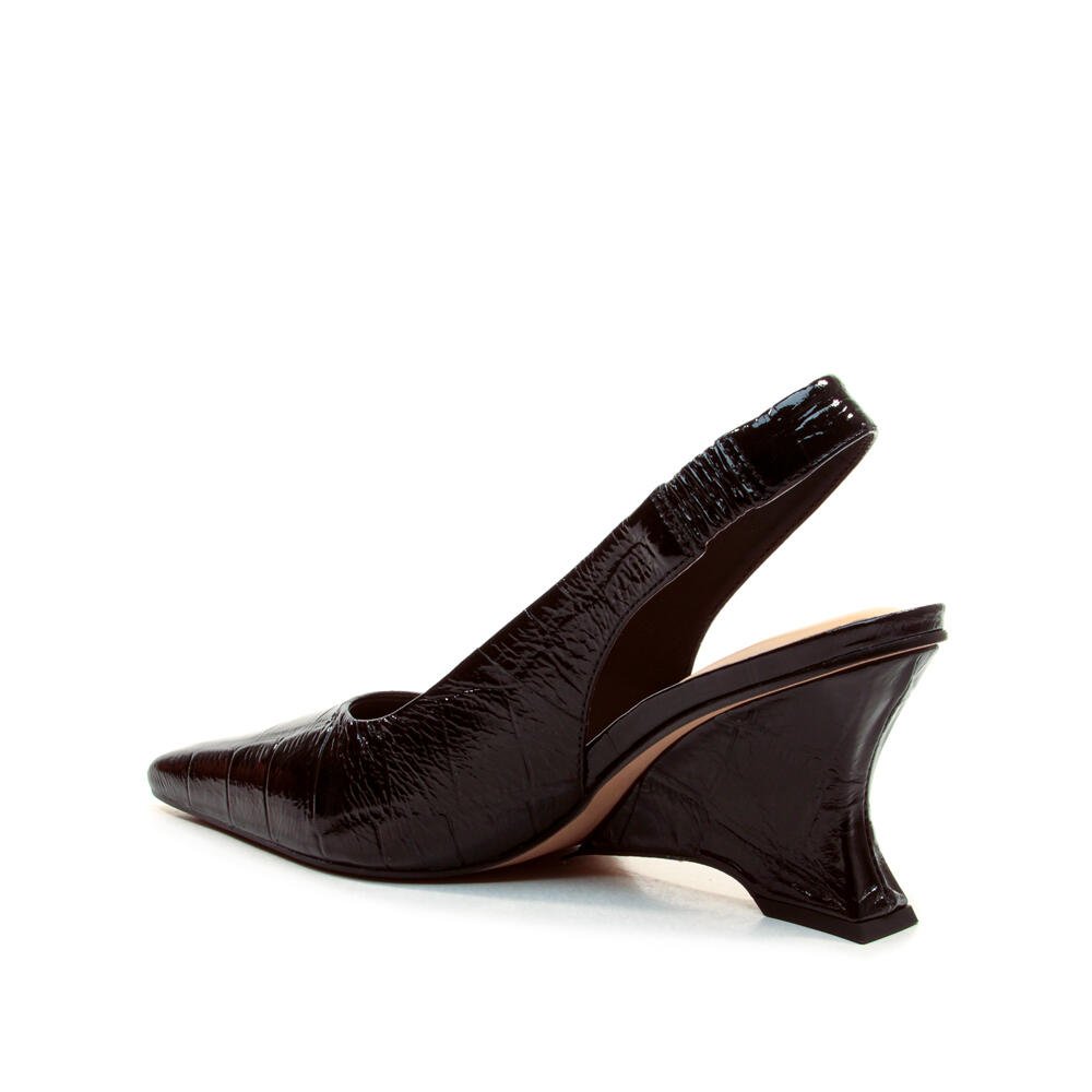Slingback Couro Preto Salto Médio Cecconello 2880003-4 Preto 3