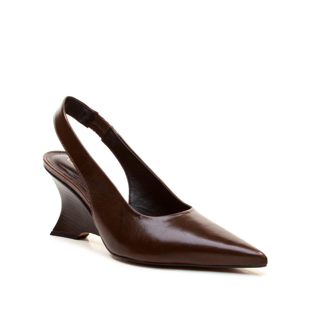Slingback Couro Marrom Salto Médio Cecconello 2880003-2 Marrom 3