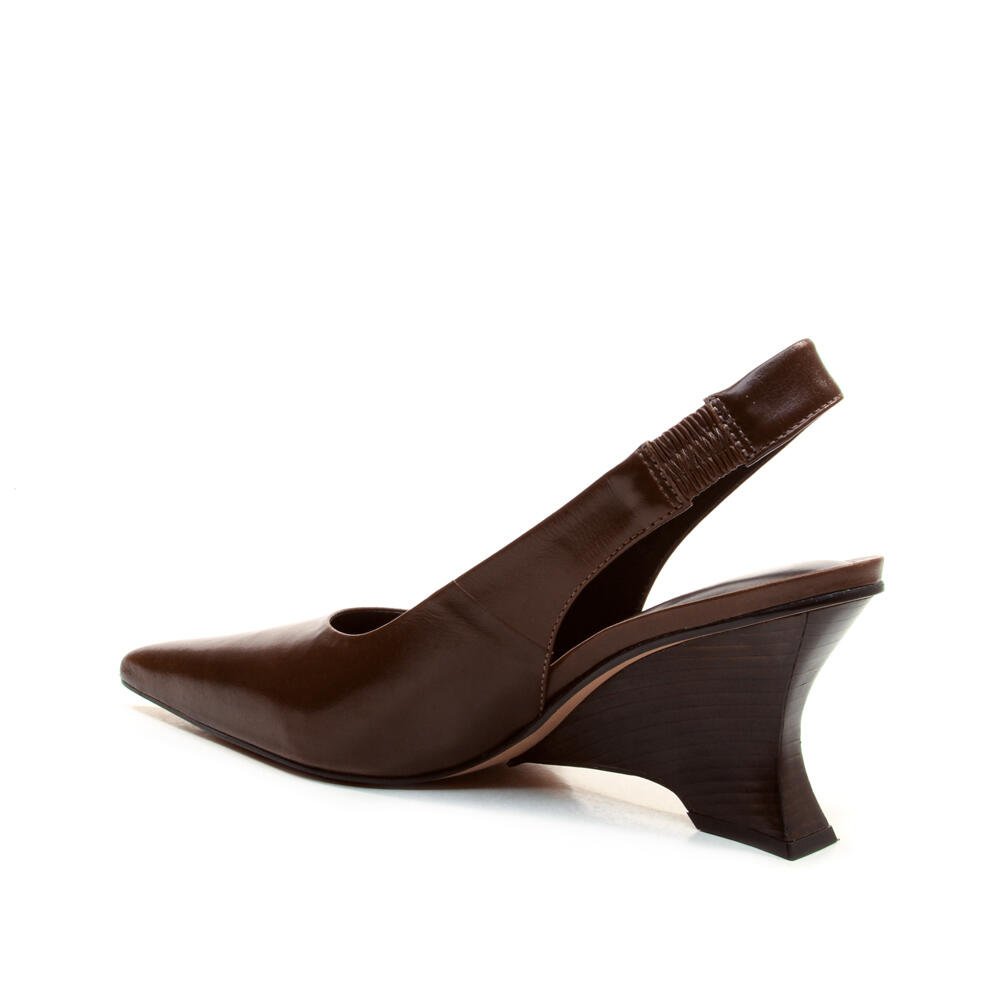 Slingback Couro Marrom Salto Médio Cecconello 2880003-2 Marrom 4