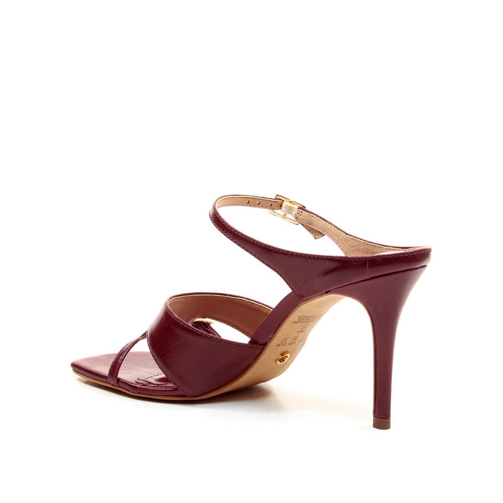 Tamanco Couro Bordô Salto Alto Cecconello 2885001-1 Bordô 4