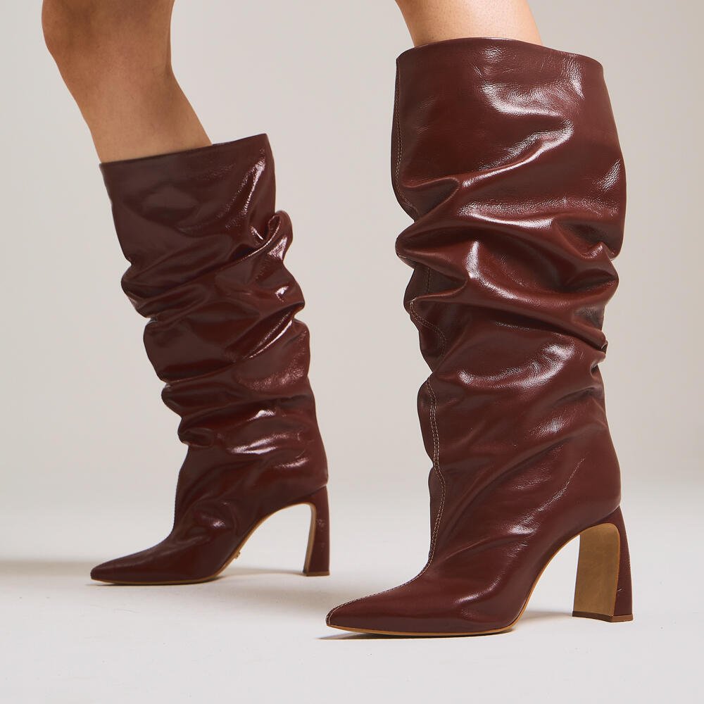 Bota Couro Marrom Cano Longo Cecconello 2928001-3 Marrom 2