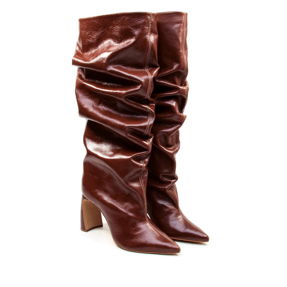 Bota Couro Marrom Cano Longo Cecconello 2928001-3 Marrom 5