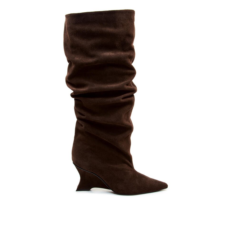 Bota Couro Marrom Cano Longo Cecconello 2880007-5