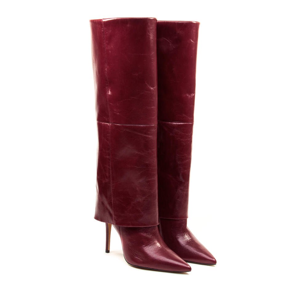 Bota Couro Bordô Cano Longo Cecconello 2624001-12 Bordô 5