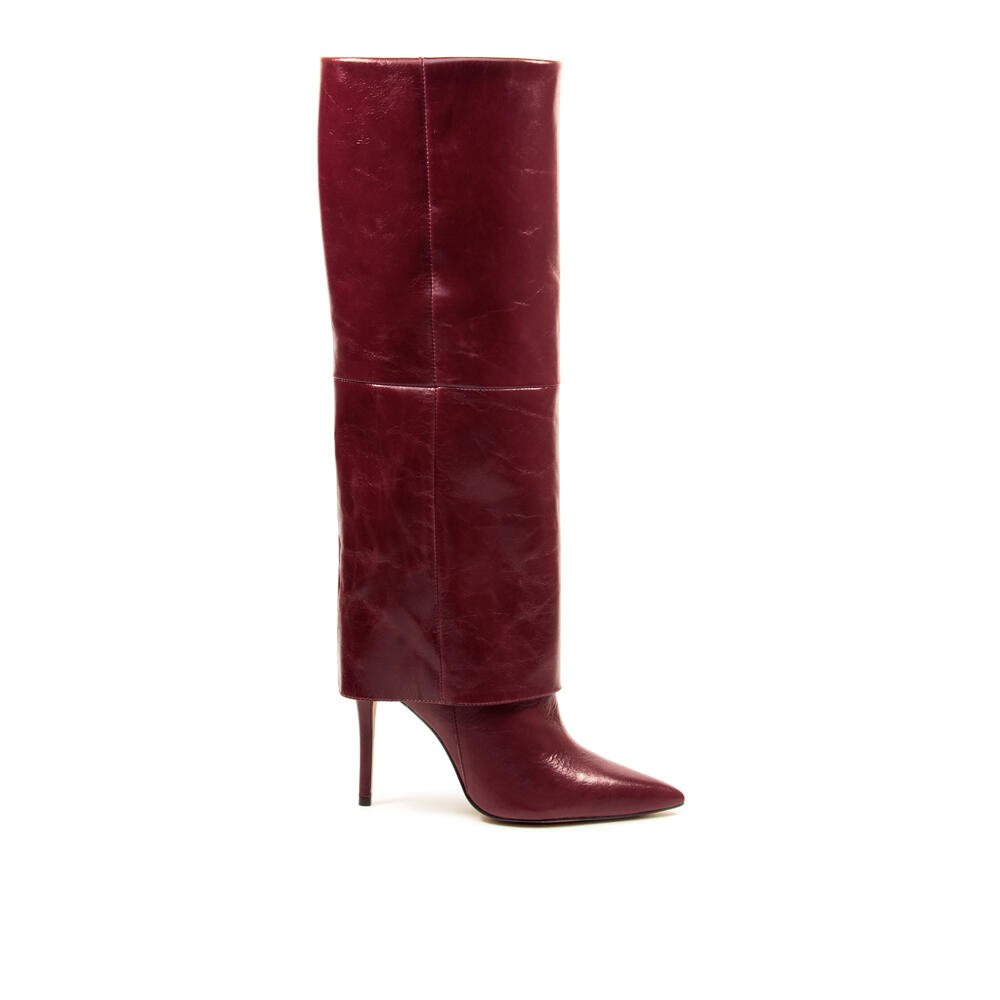 Bota Couro Bordô Cano Longo Cecconello 2624001-12