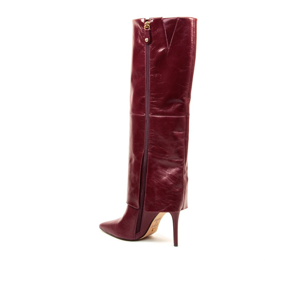 Bota Couro Bordô Cano Longo Cecconello 2624001-12 Bordô 4