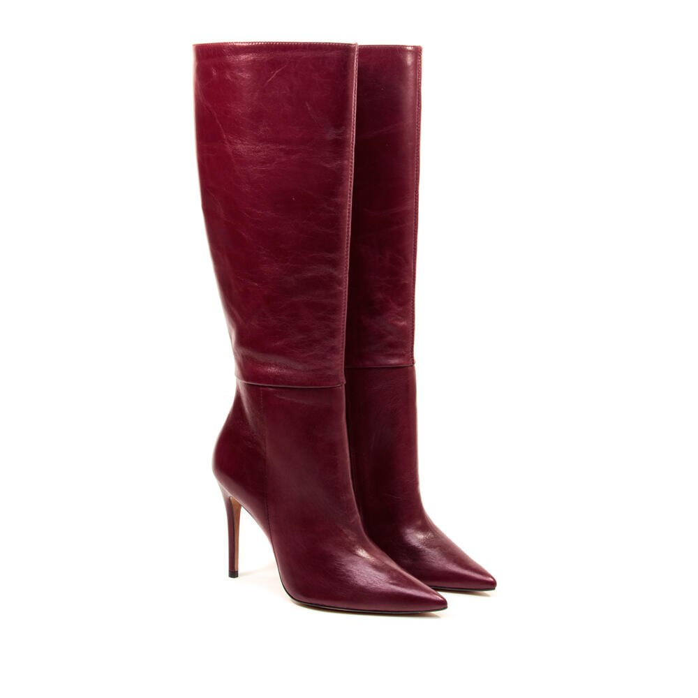 Bota Couro Bordô Cano Longo Cecconello 2396007-4 Bordô 5