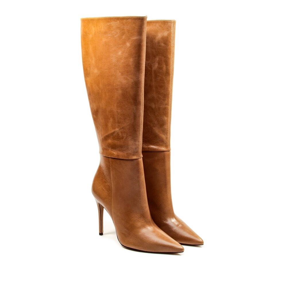 Bota Couro Marrom Cano Longo Cecconello 2396007-5 Marrom 5