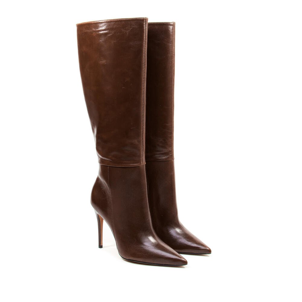 Bota Couro Marrom Cano Longo Cecconello 2396007-6 Marrom 5