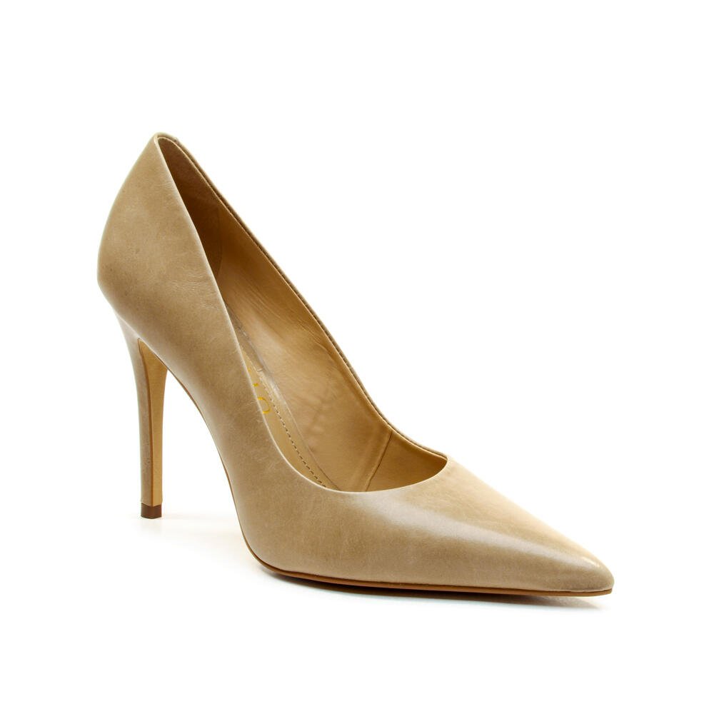 Scarpin Couro Nude Salto Alto Cecconello 2130008-128 Bege 3