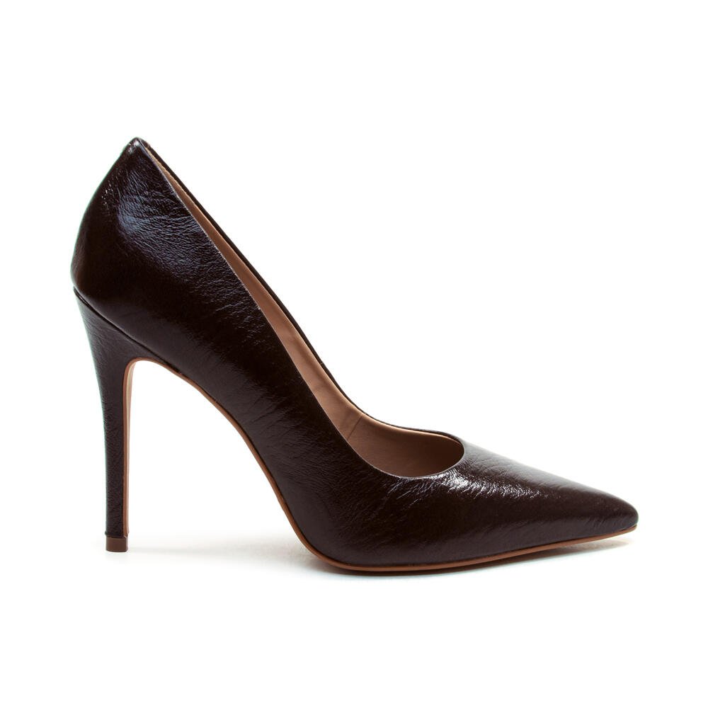 Scarpin Couro Marrom Salto Alto Cecconello 2130008-132