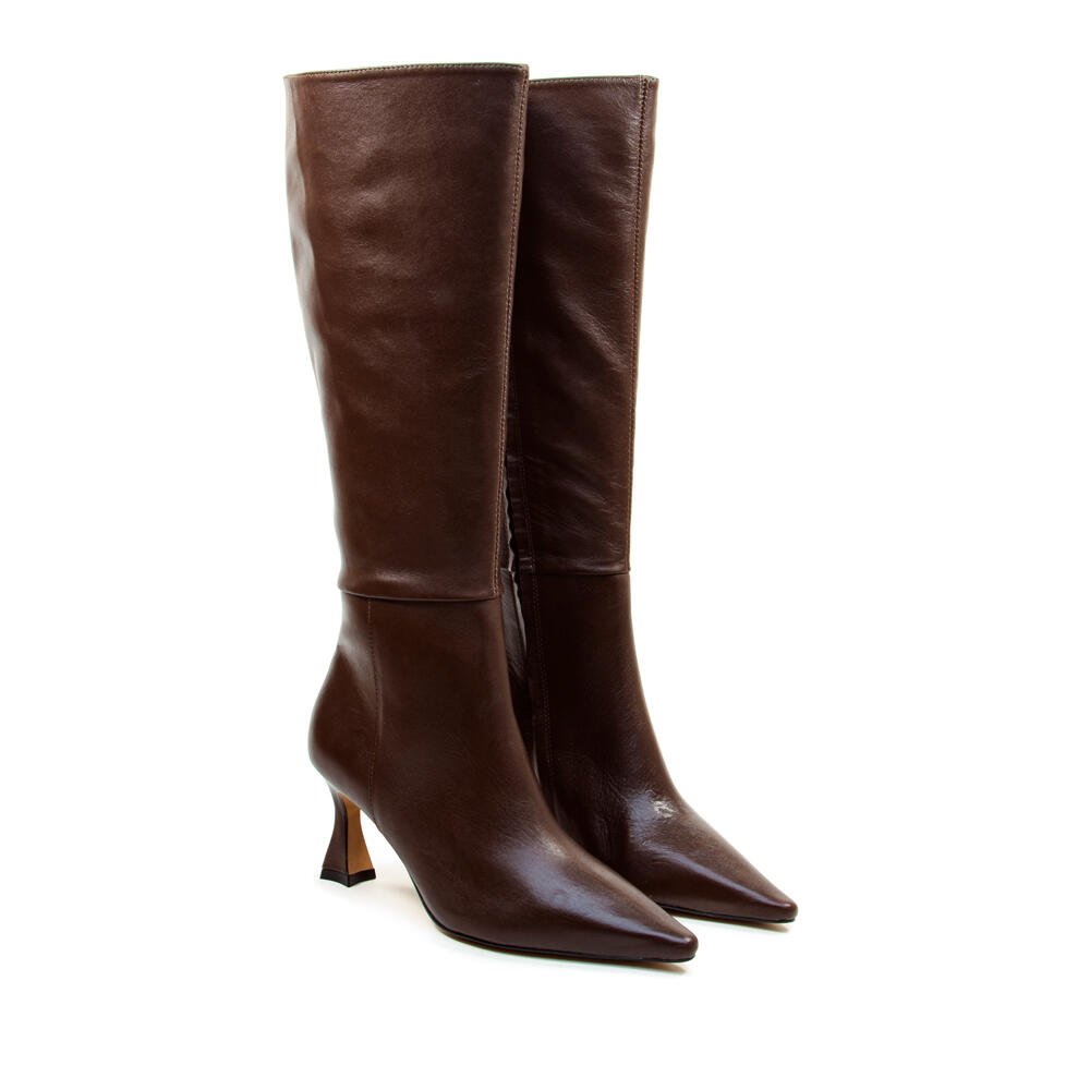 Bota Couro Marrom Cano Longo Cecconello 2632005-16 Marrom 5