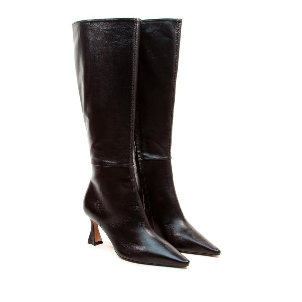 Bota Couro Preto Cano Longo Cecconello 2632005-7 Preto 5