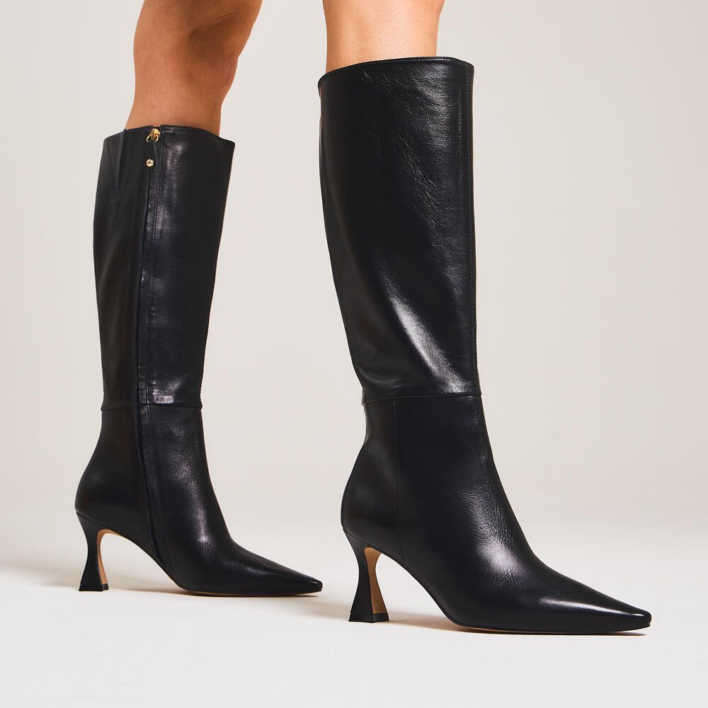Bota Couro Preto Cano Longo Cecconello 2632005-7 Preto 2
