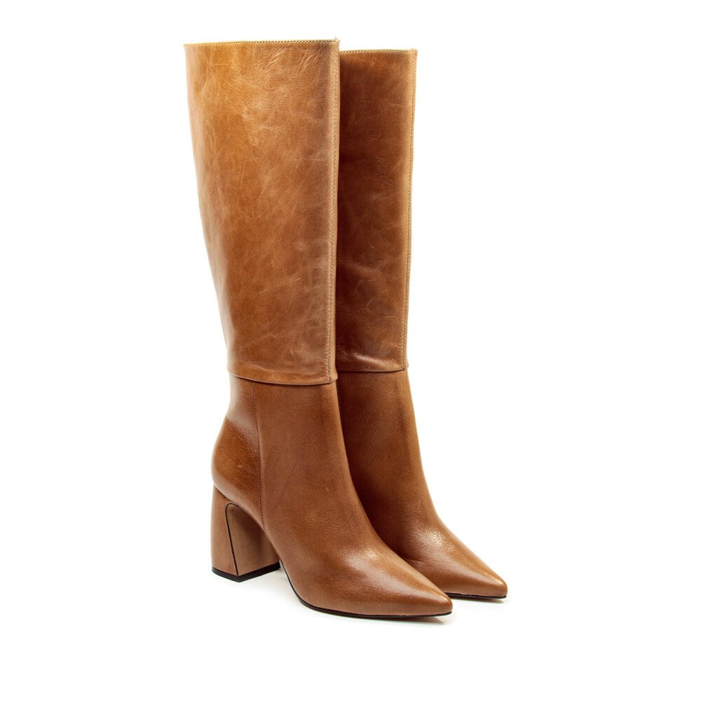 Bota Couro Marrom Cano Longo Cecconello 2626002-18 Marrom 5