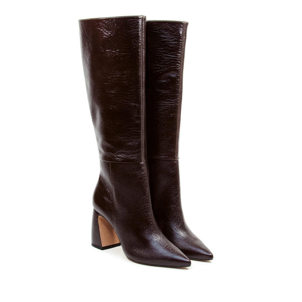 Bota Couro Marrom Cano Longo Cecconello 2626002-20 Marrom 5