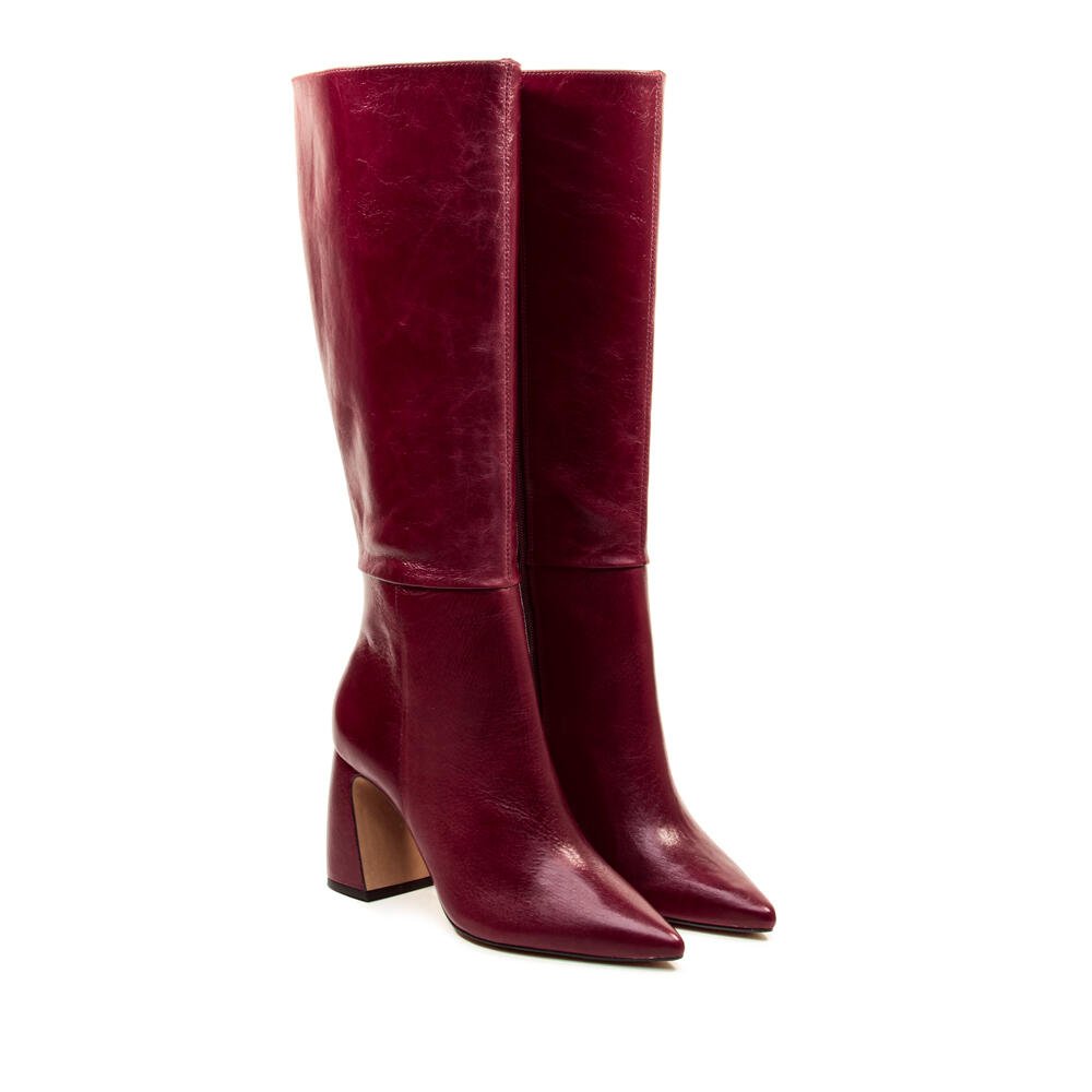 Bota Couro Bordô Cano Longo Cecconello 2626002-23 Bordô 5