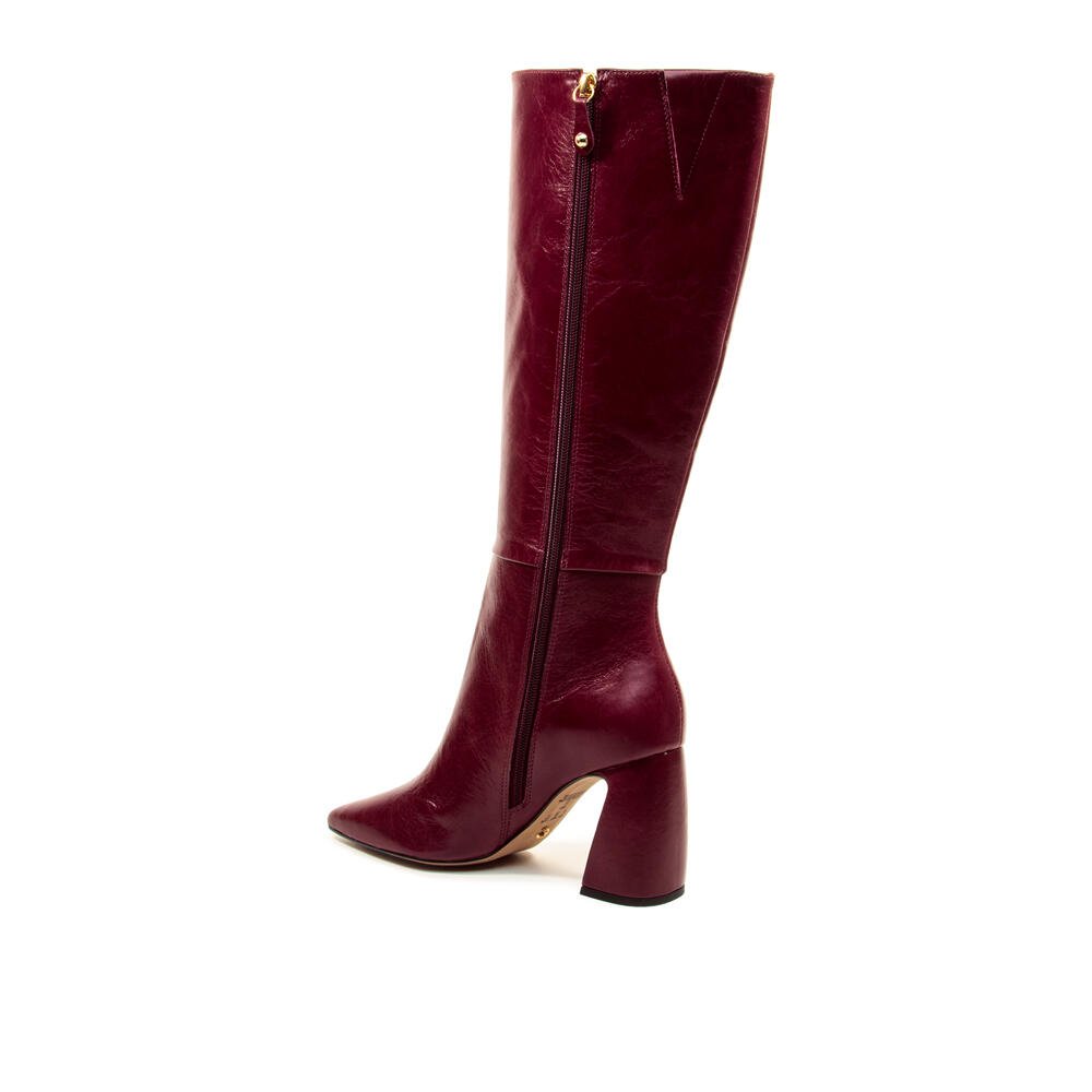 Bota Couro Bordô Cano Longo Cecconello 2626002-23 Bordô 4