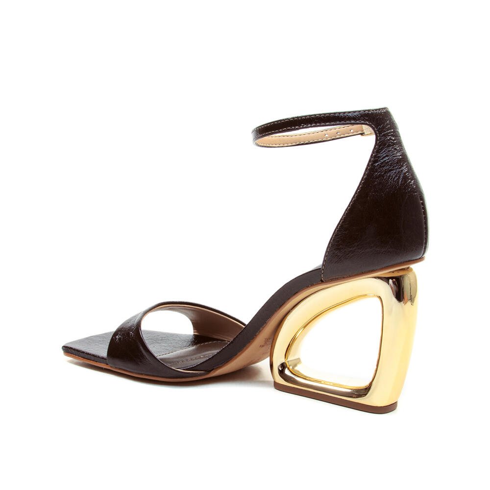 Sandália Couro Marrom Salto Alto Cecconello 2192002-41 Marrom 4