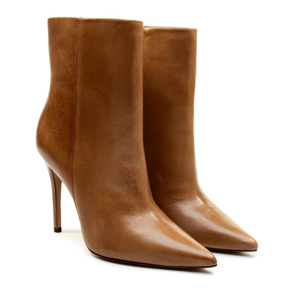 Bota Couro Marrom Cano Curto Cecconello 2396008-5 Marrom 5