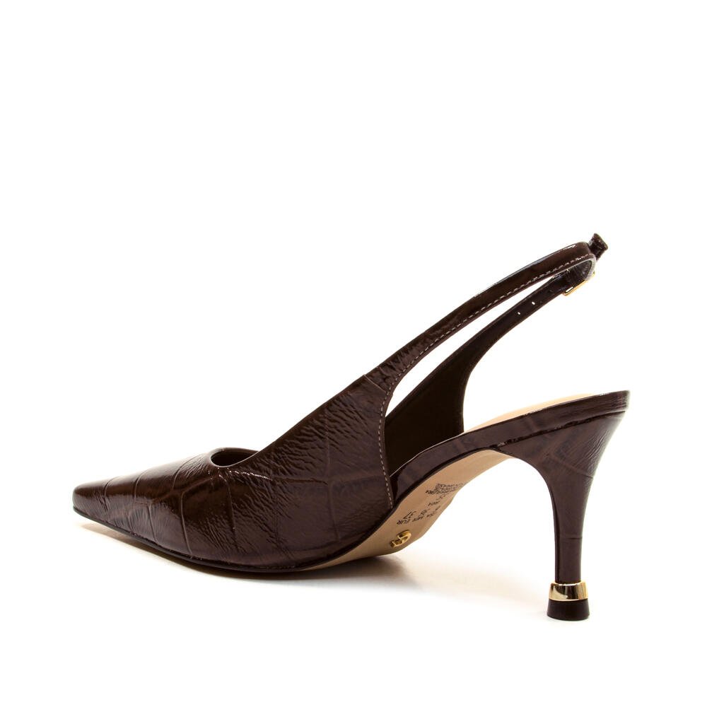 Slingback Couro Marrom Salto Médio Cecconello 2937001-1 Marrom 4