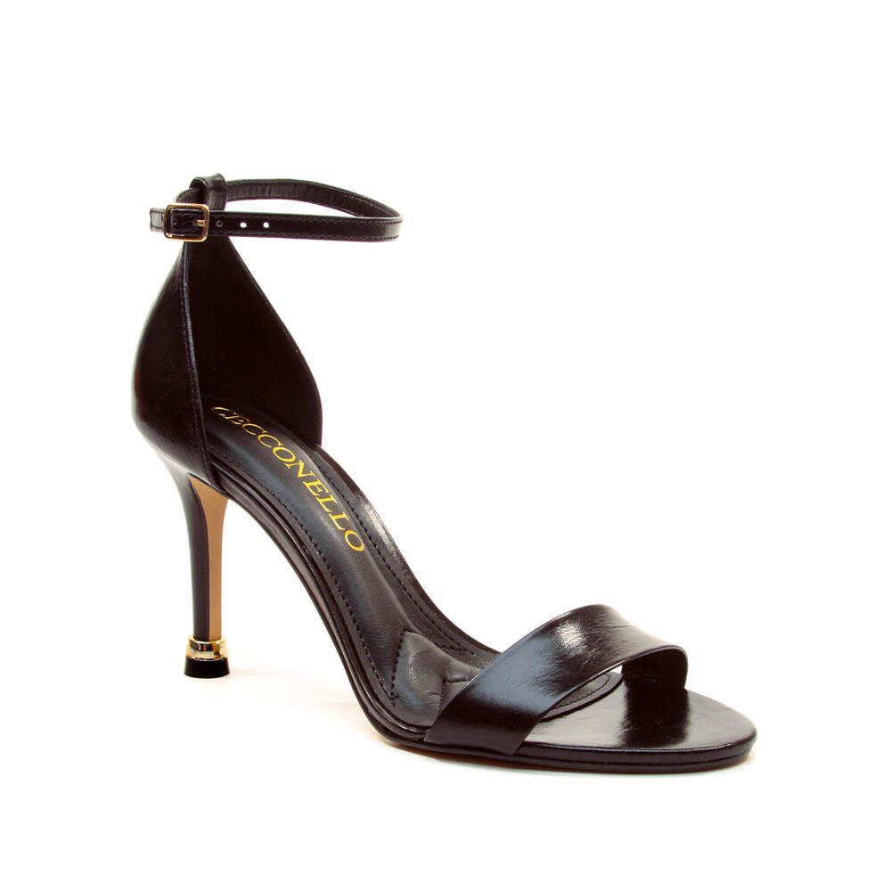 Sandália Couro Preto Salto Alto Cecconello 2874001-1 Preto 3