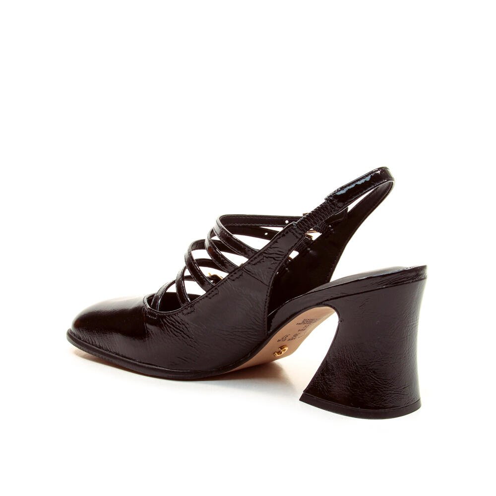 Slingback Couro Preto Salto Médio Cecconello 2883001-1 Preto 4