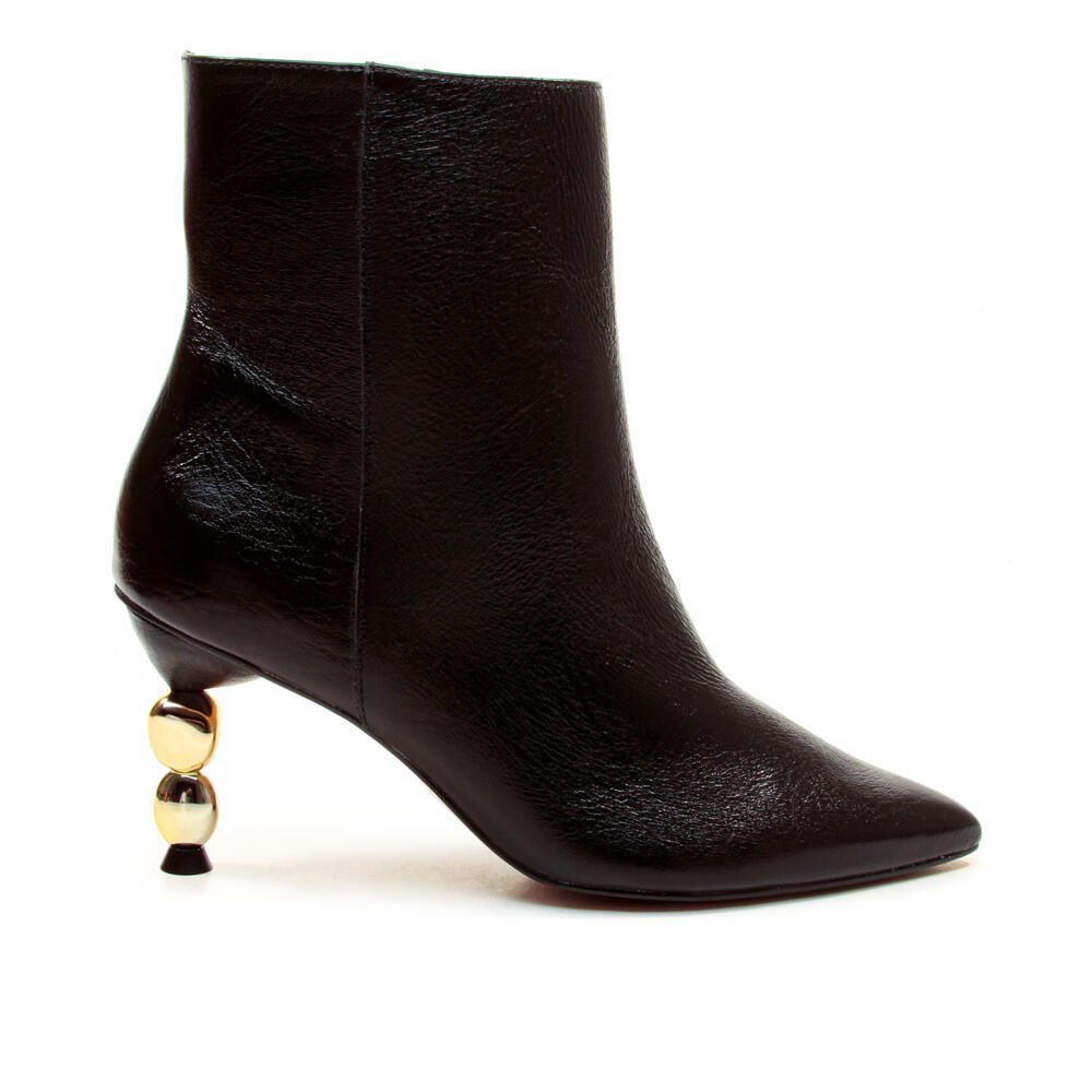 Bota Couro Preto Cano Curto Cecconello 2935002-1