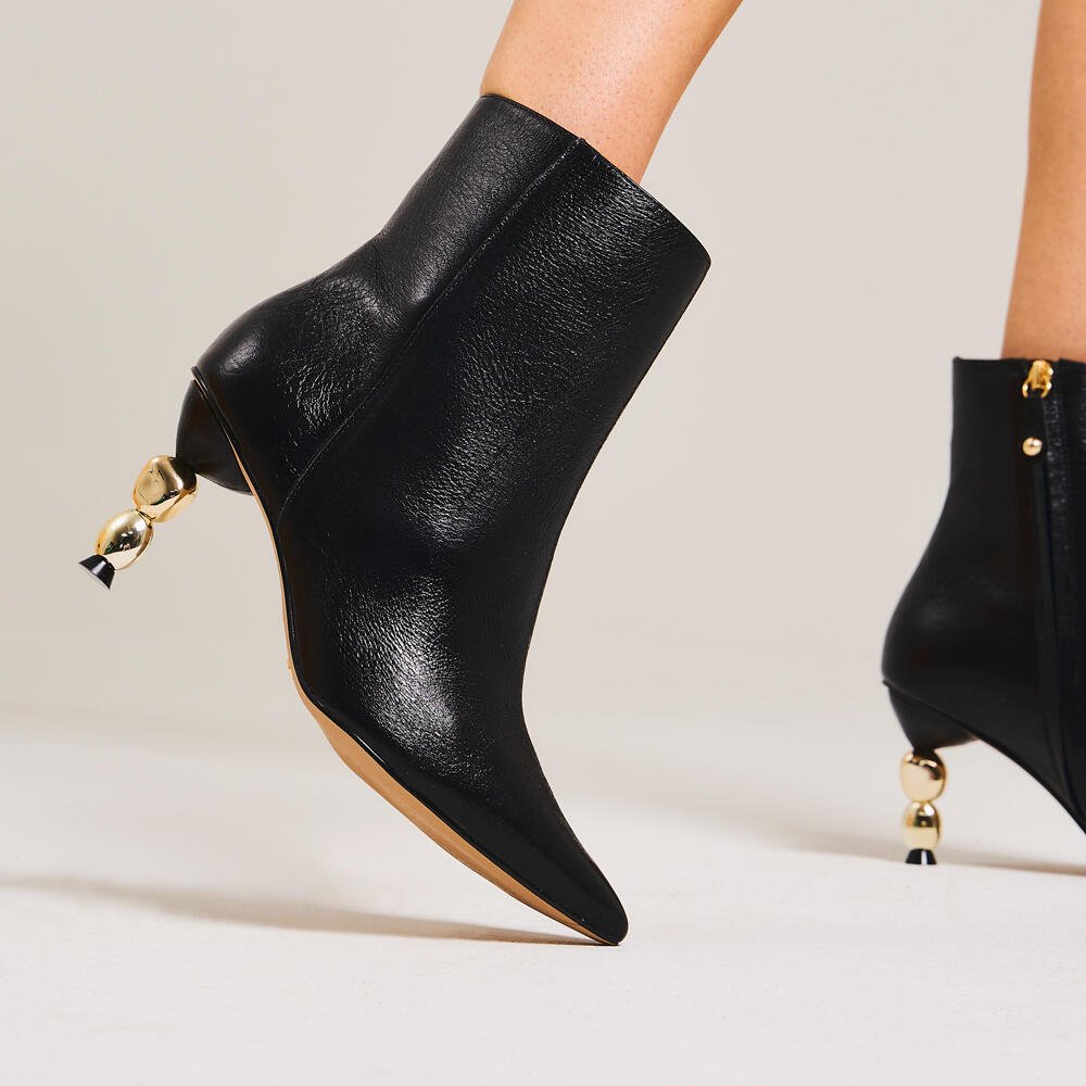 Bota Couro Preto Cano Curto Cecconello 2935002-1 Preto 2